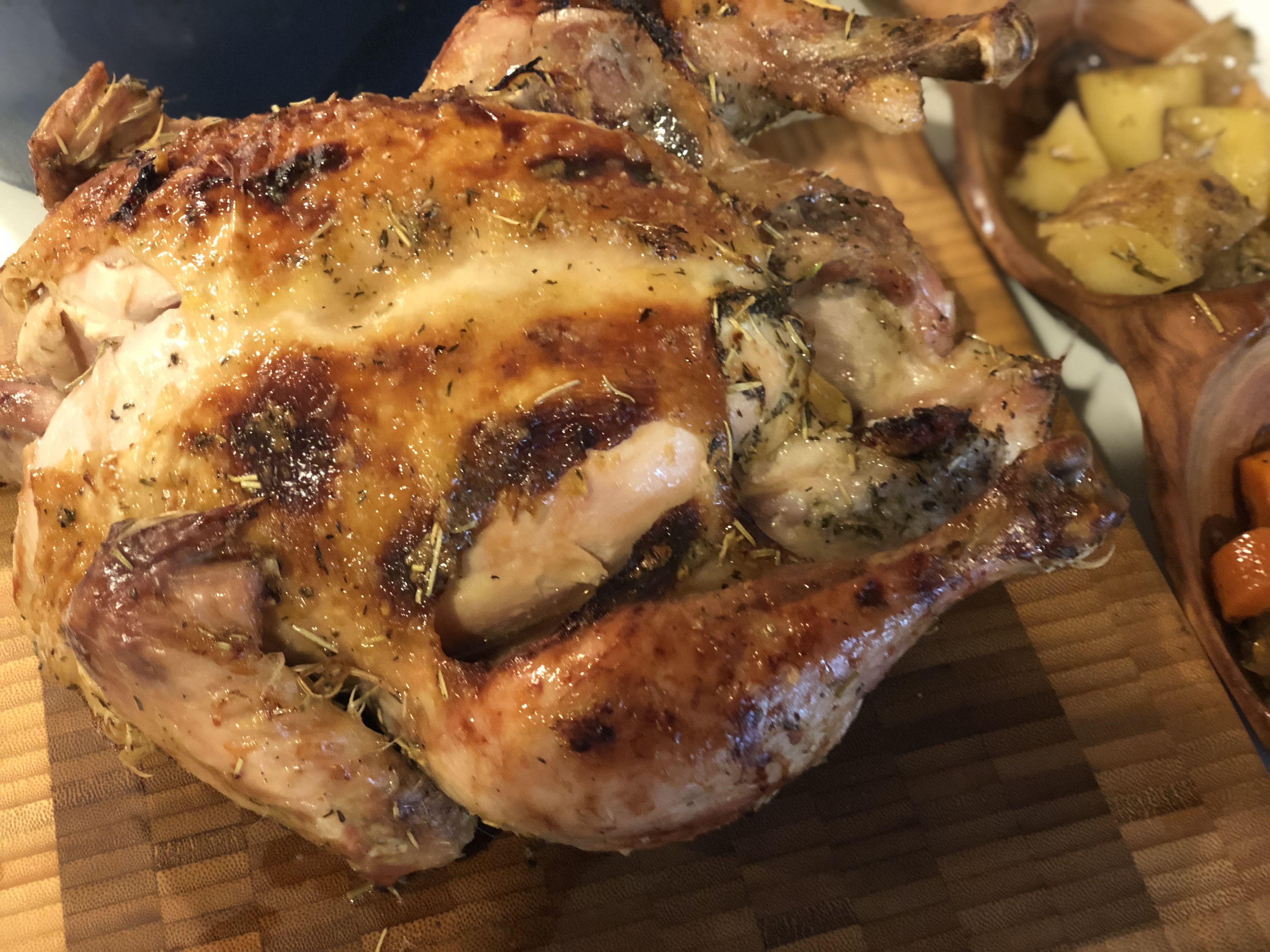 Whole Roast Chicken with Lemon and Rosemary