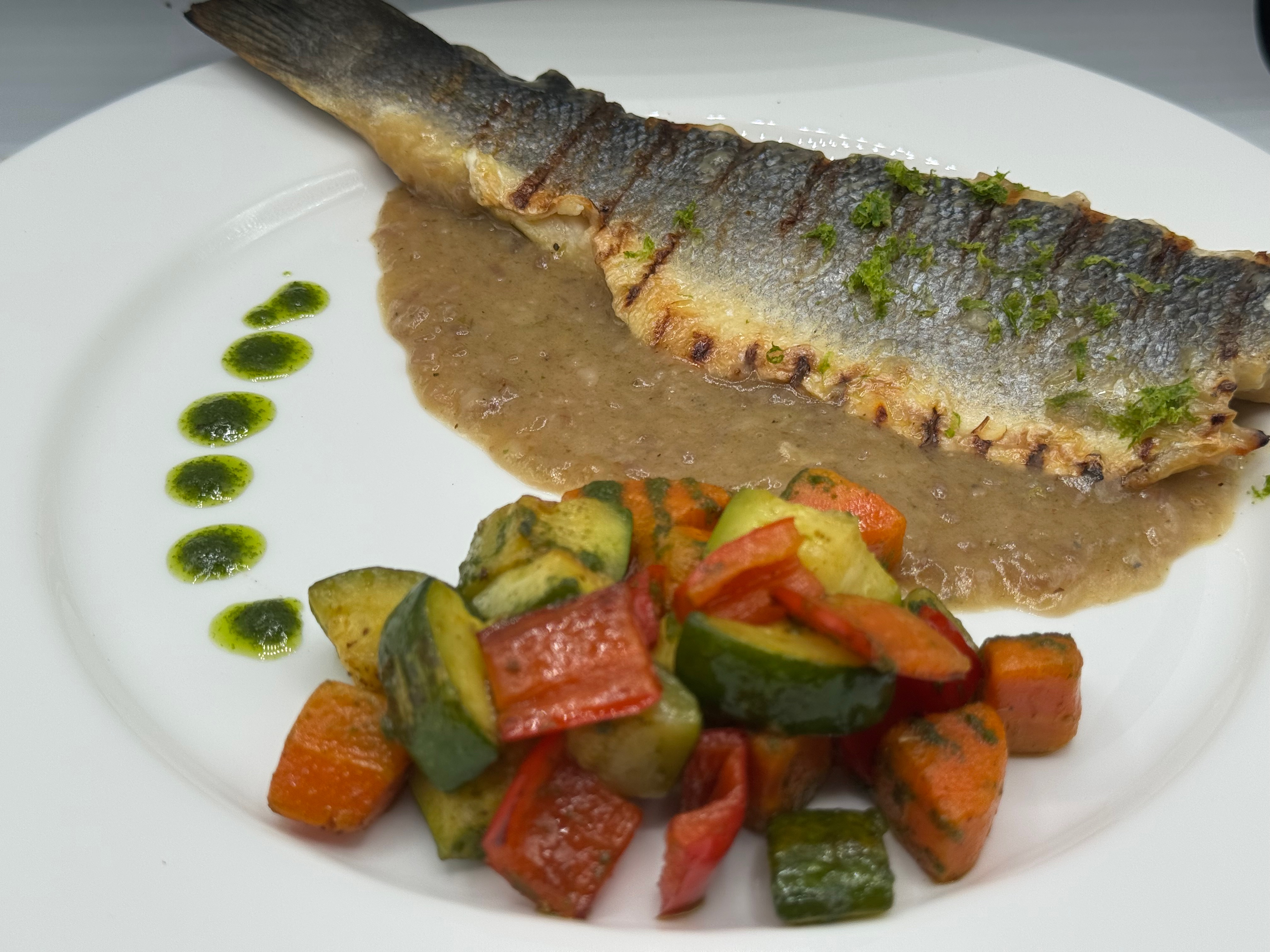 Whole Branzino with Lime Beurre Blanc Sauce