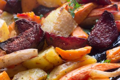 Roasted Root Vegetables with Apple Cider Glaze