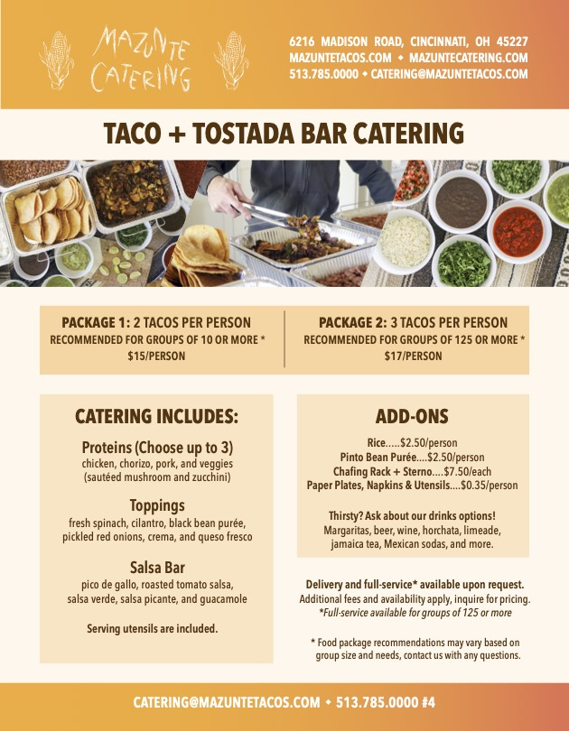 Large Taco Bar