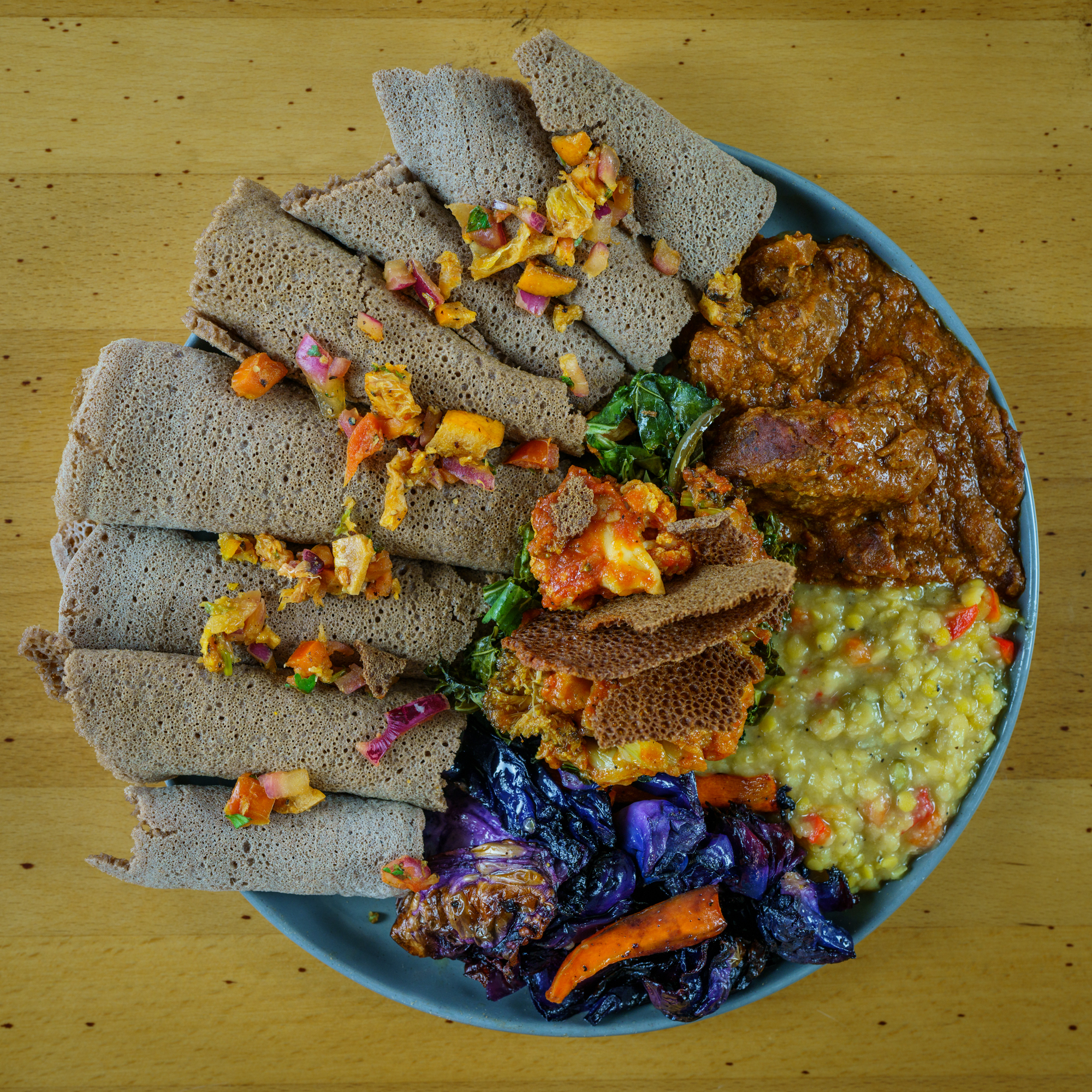 Ginger Beef + Injera