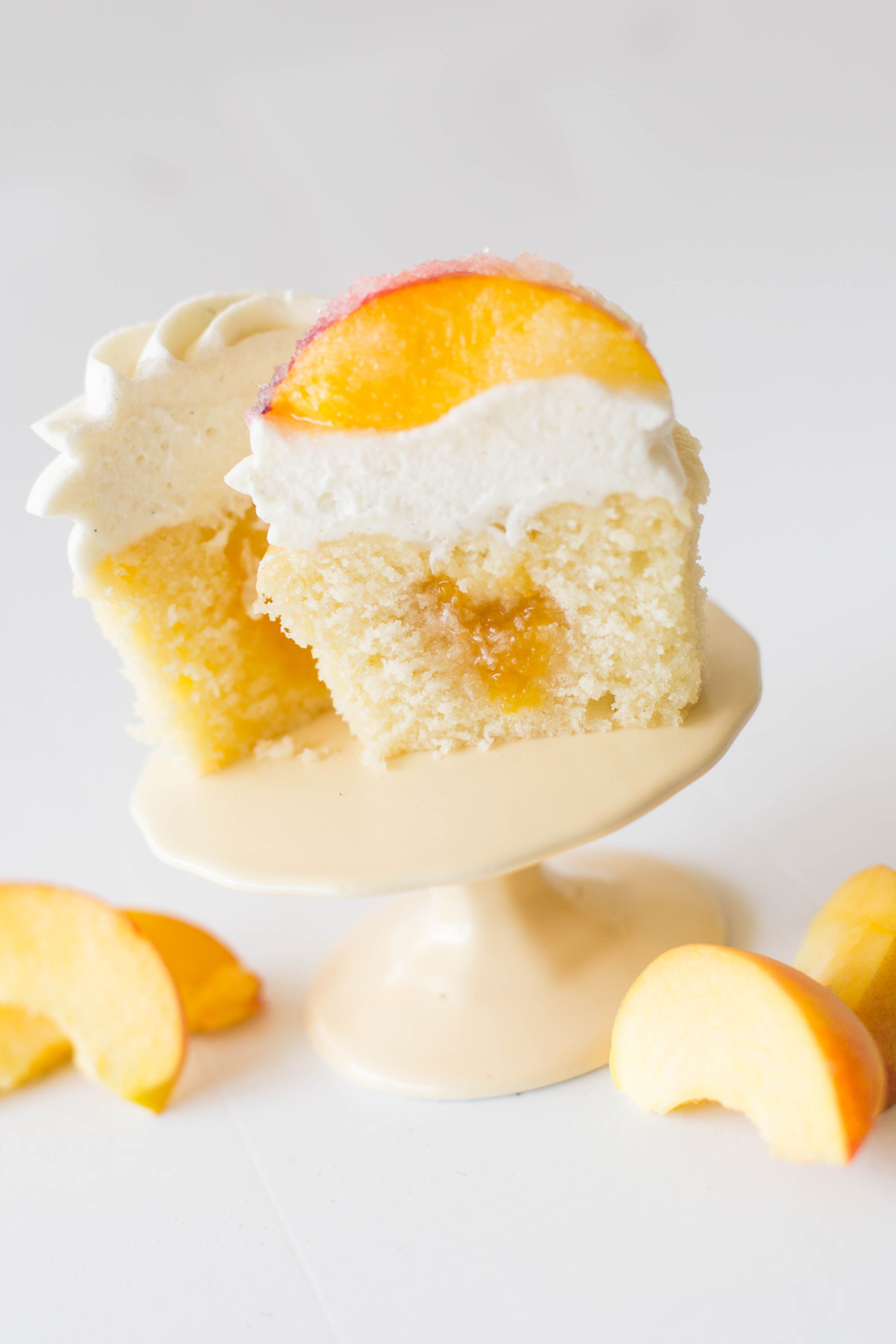 Peaches and Cream Cupcake (seasonal)