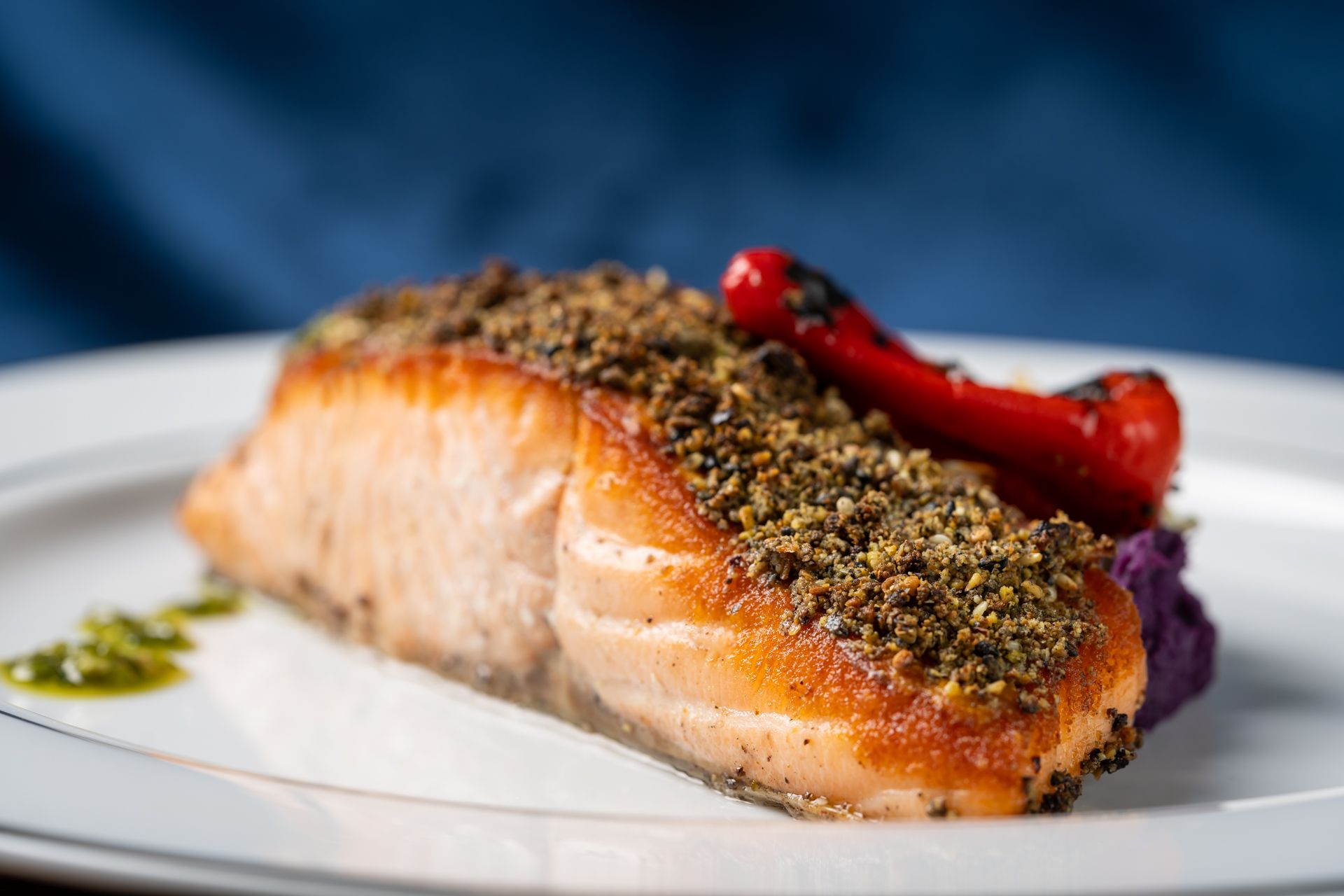 Pistachio Dukkah Crusted Salmon