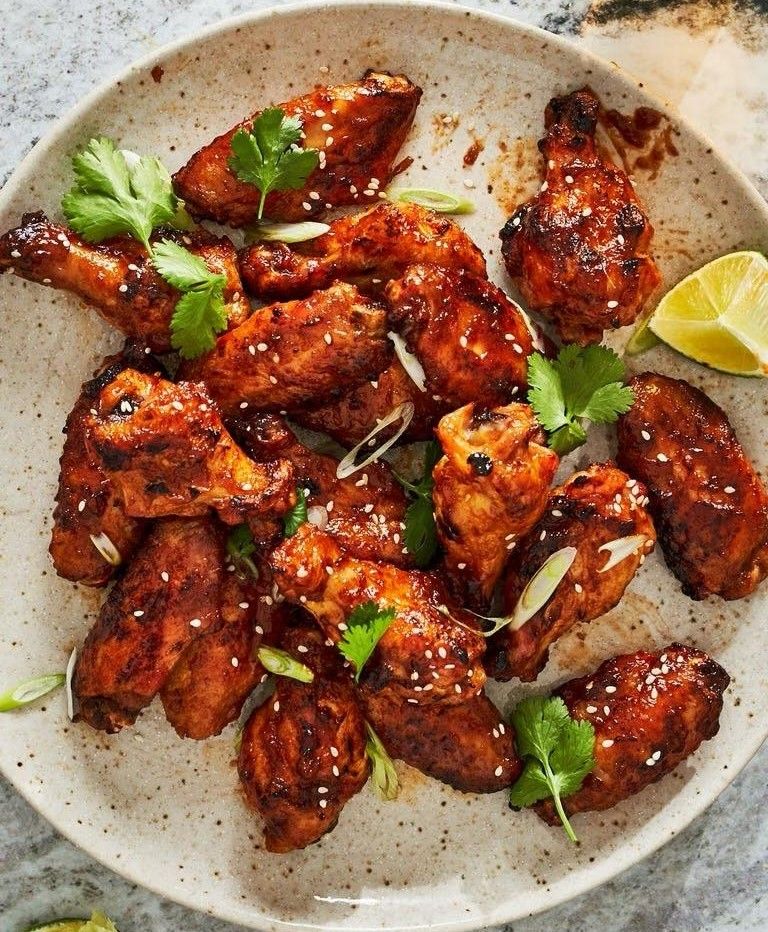 Spicy Smoked Apricot Glazed Chicken Wings