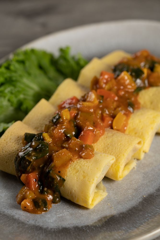 Spinach and Vegetable Crepes