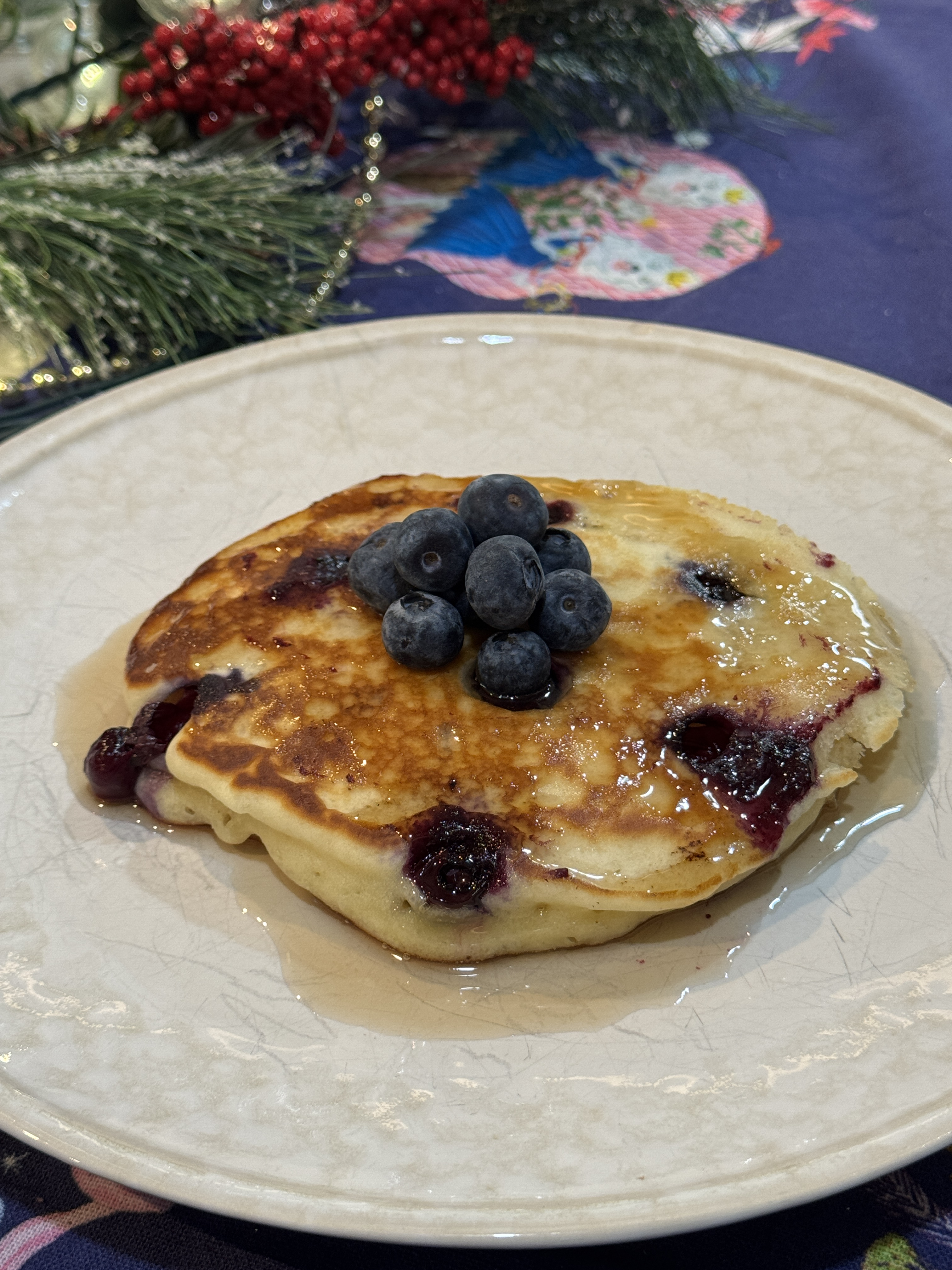 Blueberry Protein Pancakes